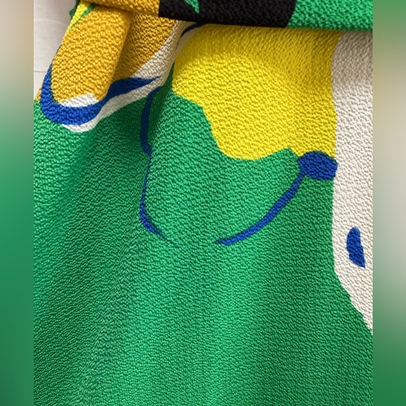 Premier Amour Green and Yellow Patterned Dress - Picture 3 of 10